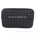 Microfiber with thick foam quilting tablet PC zip pouch